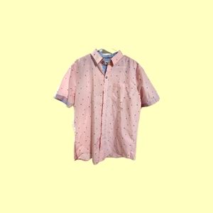Men's pink Craft + Flow Voyage Button Up Polo